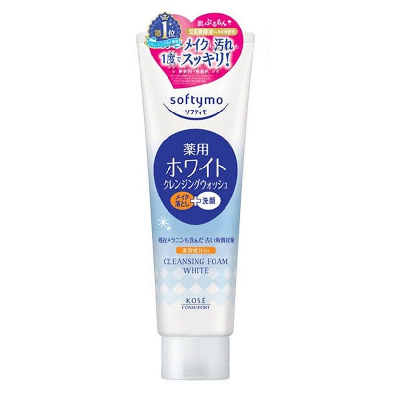 KOSE Softymo Super Cleansing Wash Foam 190g 2in1 ซอฟตี้โม คลีนซิ่ง โฟมล้างหน้า ล้างเครื่องสำอาง