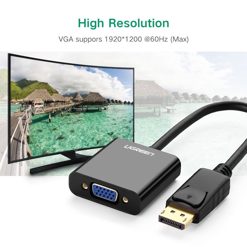 UGREEN รุ่น 20415 DP TO VGA ตัวแปลงสัญญาณภาพ DISPLAY PORT เป็น VGA