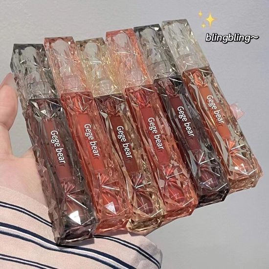 ลิปสติก Gege Bear ลิป ลิปกลอส ลิปติก Lip Gloss ลิปหมี ลิปสติกโคลน lipstick ไวท์เทนนิ่ง แบบใส เนื้อกระจก คริสตัล