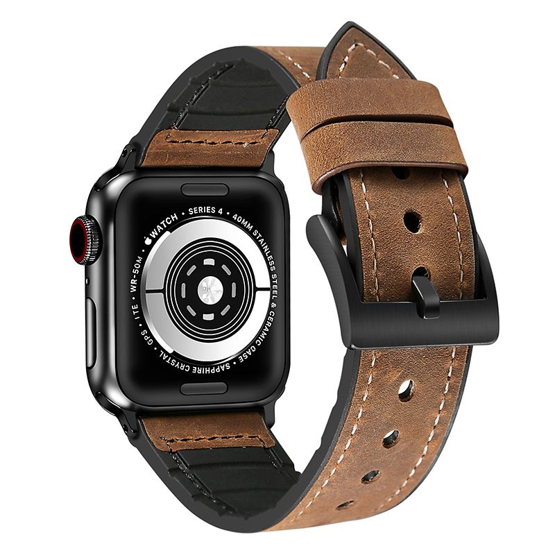 สาย สำหรับ Apple Watch Ultra 2 49มม iWatch Series 9 41มม.45มม.สายหนังสำหรับ หนังซิลิโคนสายนาฬิกาข้อมือสำหรับ Apple Watch series 9 8 7 6 5 4 3 2 1 44มม.42มม.สายนาฬิกา