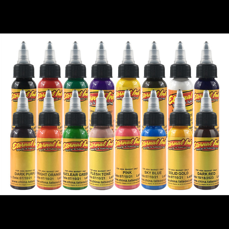 16สี หมึกสัก 30มล/ขวด Tattoo inks สีสักคิ้ว สีสักลาย Tattoo color สีสักลายของแท้ หมึกสักลาย น้ําหมึกสักลาย หมึกสักลายแท้