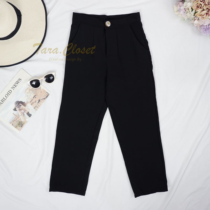 [ส่งเร็วพิเศษ!] PB501 TARA Long pants กางเกงทำงาน ขากระบอกเล็ก เอวสูง ซิปหน้า มีกระเป๋าข้าง ทรงคลาสสิค มีไซร์ S M L เนื้อผ้าบาร์บี้ ผ้าดี การันตีคุณภาพ