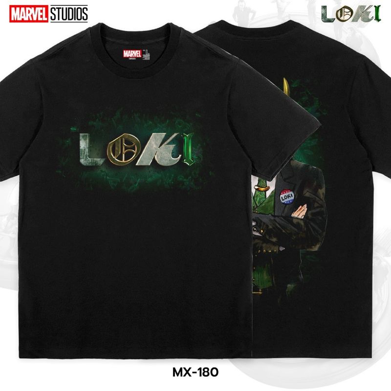 Power 7 Shop เสื้อยืดการ์ตูน มาร์เวล LOKI ลิขสิทธ์แท้ MARVEL COMICS  T-SHIRTS (MX-180)