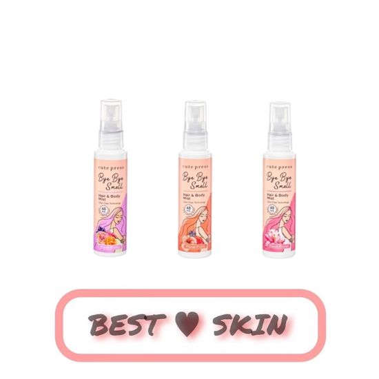 CUTE PRESS BYE BYE SMELL HAIR & BODY MIST [60 ml] สเปรย์ฉีดผมและผิวกาย