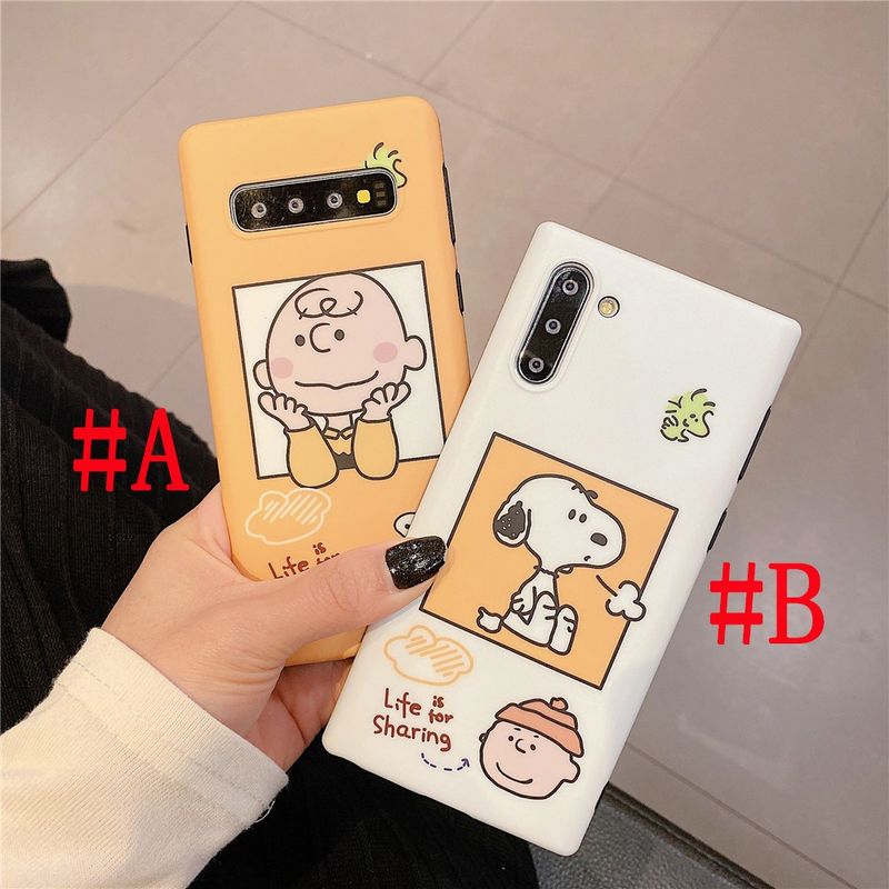 เคสซิลิโคน Samsung Note 20 Ultra S21 S21+ S21 Ultra S20 Plus S20+ S20 Ultra Note10 Note10+ Note 8 Note 9 S10 S10+ Cartoon Snoopy & Charlie Brown Silicone Case