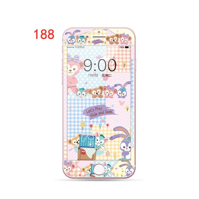 Duffy And Friends Cartoon Pattern Soft Edge Tempered Glass iphone 6 6s 6Splus 7 8 7plus Stella Film Screen Protector