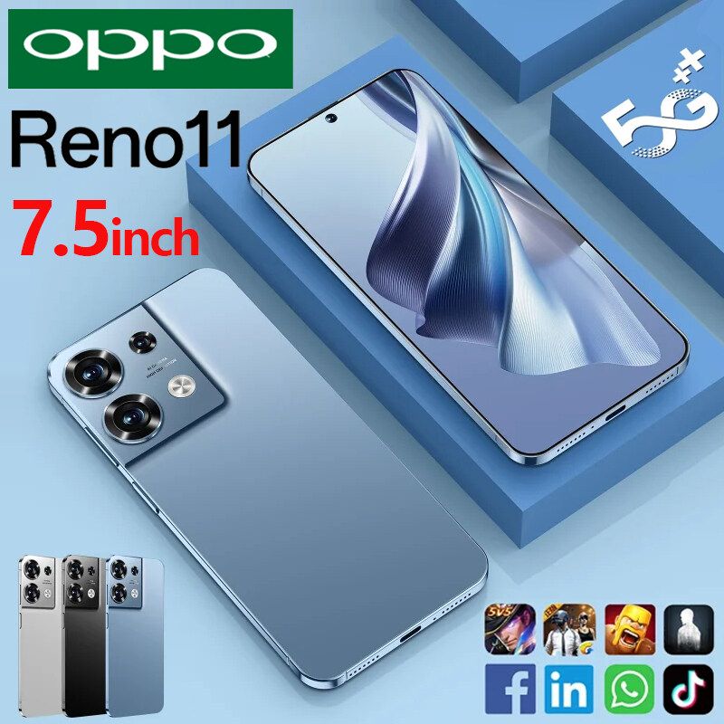 【รับประกัน 1 ปี】ของแท้100% OPP0 Reno11 5G 7.5นิ้ว โทรศัพท์มือถือ รองรับ2ซิม Smartphone 4G/5G แรม16GB รอม512GB 32MP+64MP โทรศัพท์ถูกๆ Android12.0 มือถือ Mobile phone โทรศัพท ส่งฟรี โทรสับราคาถูก โทรศัพท์สำห รับเล่นเกม มือถือราคาถูกๆ Reno10 5G มือถือ