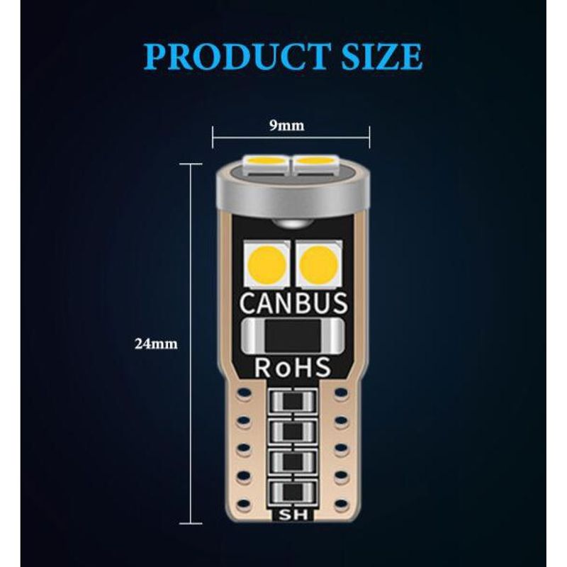 หลอดไฟ T10 W5W Canbus LED T10 194 501 6Smd 3030 สําหรับตกแต่งภายในรถยนต์ 1 ชิ้น