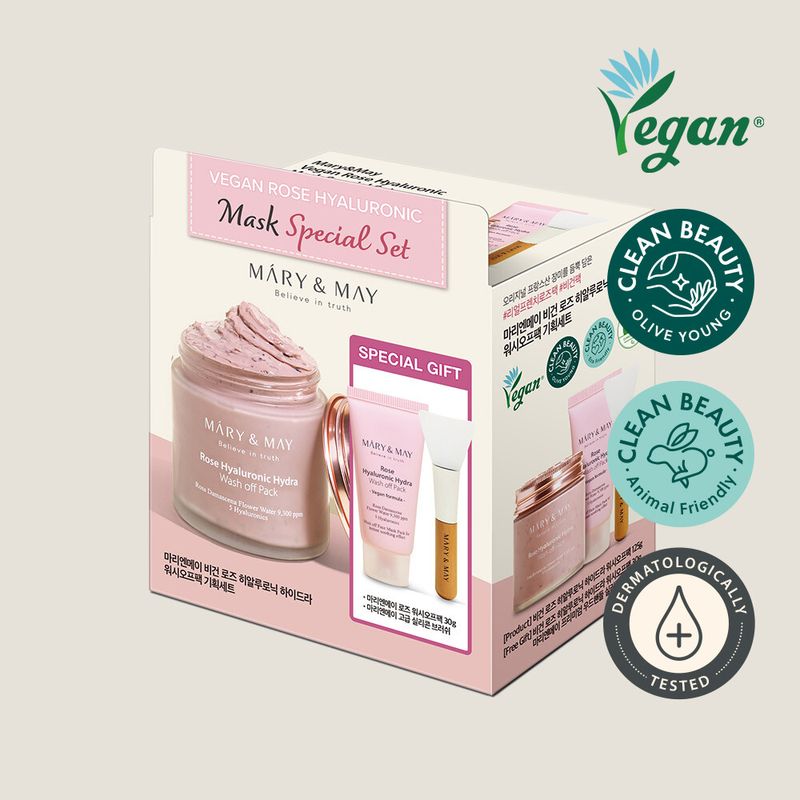 Mary&May Vegan Rose Hyaluronic Mask Special Set (125g+30g)