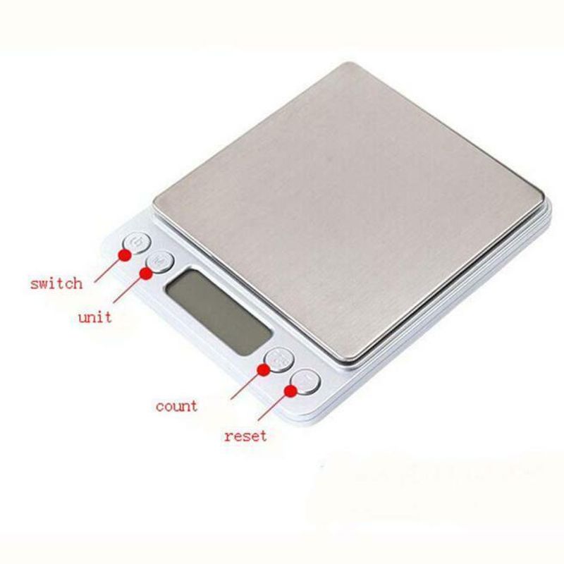 ใหม่! Kitchen Scale Digital Scale เครื่องชั่งดิจิตอล ตาชั่งดิจิตอล ผิวหน้าสแตนเลส สวย หรูหรา เครื่องชั่งดิจิตอล สูงสุด 2 กิโลกรัม