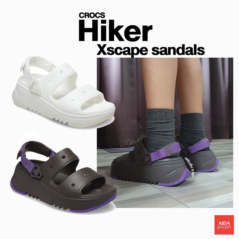 [ลด30% เก็บโค้ด 7700FASHDD] CROCS Hiker Xscape Sandal รองเท้า คร็อคส์ เสริมส้น 5 ซม แท้ รุ่นฮิต