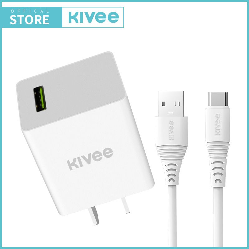 Kivee หัวชาร์จเร็ว ชุดชาร์จ ของแท้ สายชาร์จ+หัวชาร์จ Micro USB Fast Charger หัวชาร์จเร็ว หัวชาร์ทไฟ  รองรับ รุ่น Android iPhone/HUAWEI/Xiaomi/OPPO/VIVO รับประกัน 1 ปี