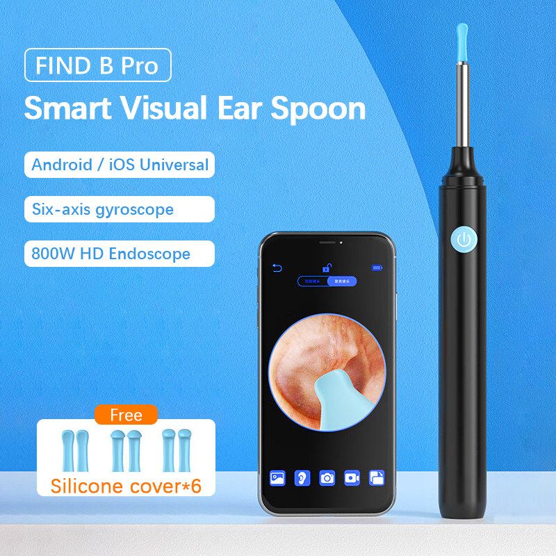 Xiaomi youpin Sunuo FIND B Pro Smart Visual Ear Spoon ไม้แคะหูอัจฉริยะ ที่แคะหู อุปกรณ์แคะหู สำหรับส่องรูหู มีกล้อง ตัวหนีบขี้หนู หัวอ่อนนุ่ม