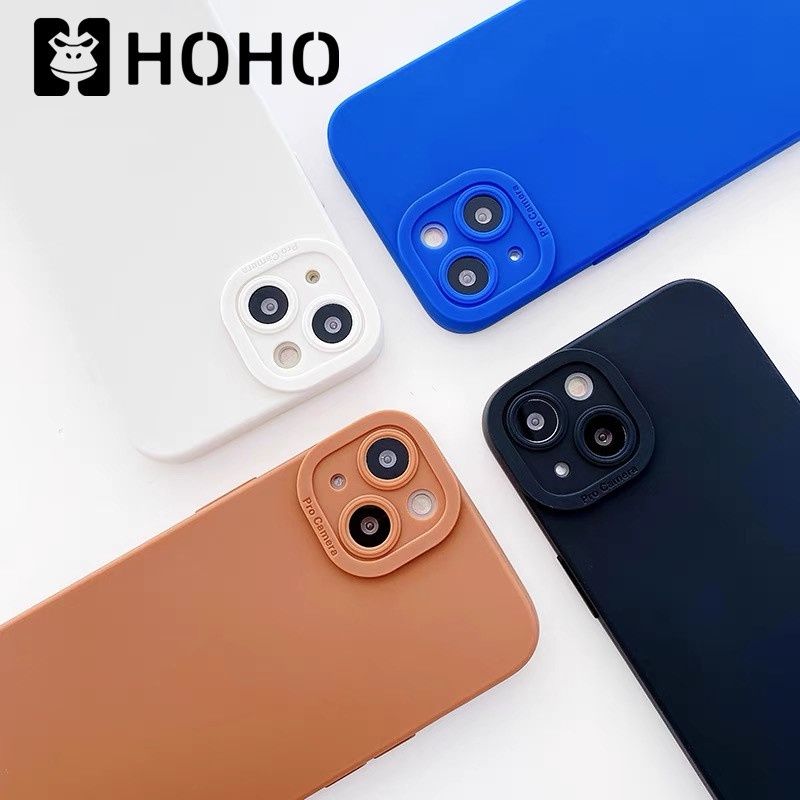 D🔥HOHO เคสกำมะหยี่ขอบเหลี่ยม ใช้สำหรับ iPhone 14 Pro Max 14 Plus 6 6S 7 8 7+ 8+ Plus + SE 2 3 X XR XS Max 14 11 12 13 Pro Max PTU Case เคสซิลิโคน เคสซิลิโคนคลาสสิกขอบตรง ใช้สำหรับ