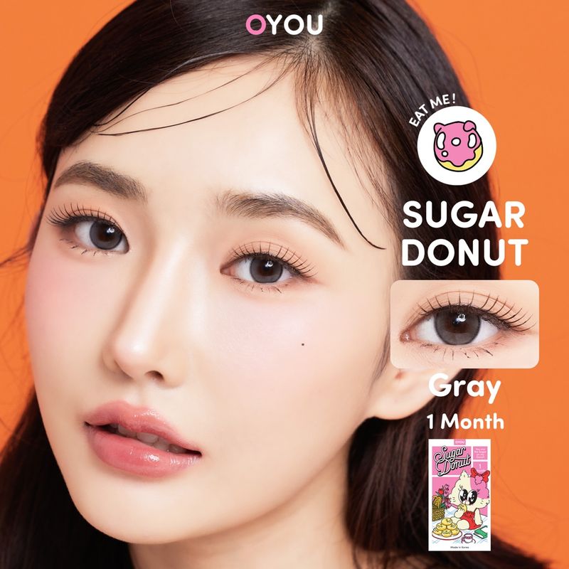 OYOULENS คอนแทคเลนส์รายเดือน สีเทา รุ่น Sugar Donut Gray