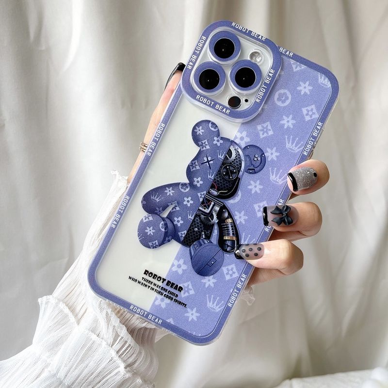 039 เคสลาย BEAR A58 4G A78 A98 เคสโทรศัพท์ TPU แบบนิ่ม OPPO RENO6 5G/RENO6Z/A74 4G/A95 4G/A3S/A5S/F9/A9 2020 Fashion