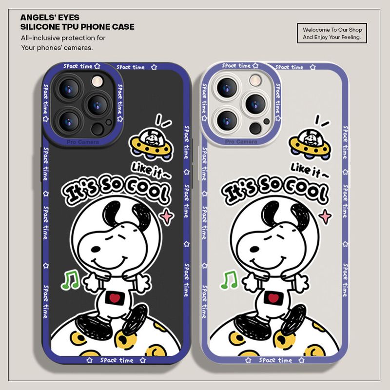 Hontinga Casing สำหรับ Samsung Galaxy S8 S8 Plus S9 S9 Plus S8 + S9 + การ์ตูน Snoopy Square Soft ซิลิโคนกล้องป้องกันกรณียางกลับฝาครอบโทรศัพท์ Softcase สำหรับชายหญิง