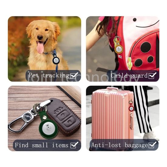 ซองหนังสำหรับ AirTag Locator Tracker Air Tag พร้อมพวงกุญแจ Anti-Lost Cover เคสป้องกัน Airtags Holder Top Sale