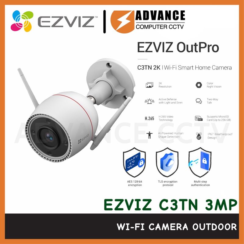 Ezviz รวมรุ่น (C3TN  C3TN Color  C3TN OutPro  H3) WI-FI กล้องวงจรปิด เลนส์ฟิกไม่สามารถหมุนได้ ติดภายนอก