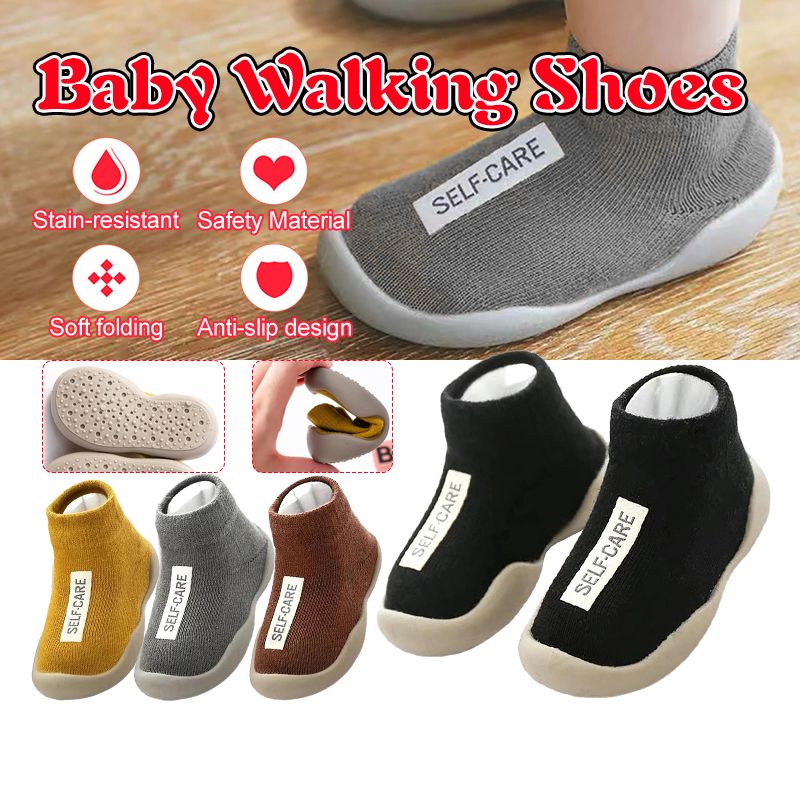 รองเท้าเด็กหัดเดิน รองเท้าหัดเดินเด็กข้อสั้น นุ่ม พื้นยาง รองเท้าเด็กกันลื่นBaby shoesระบายอากาศได้ดีMY434