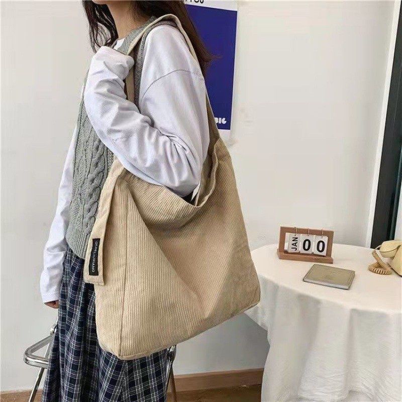 ROOTOTE(R1780) กระเป๋าผ้าลูกฟูกป้ายFASHION