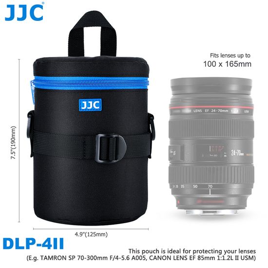 JJC Camera Lens Bag Pouch กระเป๋ากล้องกระเป๋าใส่เลนส์กระเป๋ากันกระแทกหรูหรา กระเป๋าใส่เลนส์กล้องเลนส์กระเป๋าเลนส์กันน้ำกรณีปกอ่อนพอดีสำหรับ Canon Nikon Sony Tamron Olympus Fujifilm เลนส์กันน้ำตัวป้องกันเลนส์อุปกรณ์ถ่ายภาพ