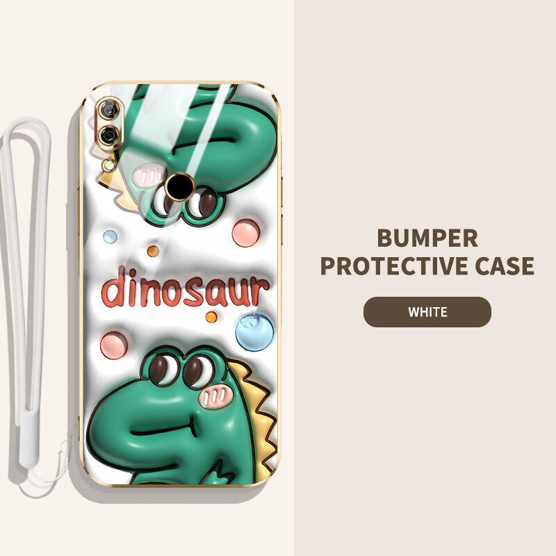 YBDเอฟเฟคต์ภาพเคลื่อนไหวใหม่เคสโทรศัพท์3มิติสำหรับ Huawei Y6 2019 Y6P 2020 เคสน่ารักสำหรับเด็กผู้หญิงลูกกวาดเคสกล้องมีความแม่นยำสูงอนิเมะยอดนิยม Y7 2019 Y7 Prime 2019 Y9 2019 เคสโทรศัพท์เคสกันกระแทกพิมพ์ลายน่ารักพร้อมฟรีสายคล้อง