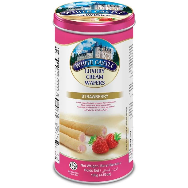 WHITE CASTLE LUXURY CREAM WAFERS เวเฟอร์พระราชวัง ขนาด 100 กรัม