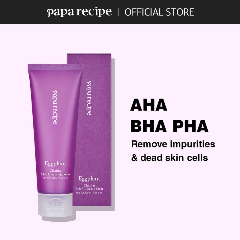 paparecipe Eggplant Clearing Mild Cleansing Foam 120ml แอกแพลนท์เคลียริ่งมายด์คลีนซิ่งโฟม