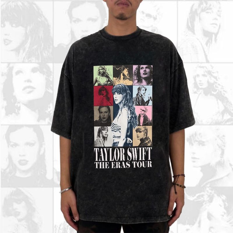 เสื้อยืดแขนสั้นลําลอง ผ้าฝ้าย พิมพ์ลาย Taylor Swift The Eras Tour 2023 แฟชั่นฤดูร้อน สไตล์วินเทจ สําหรับผู้ชาย และผู้หญิง Y2k