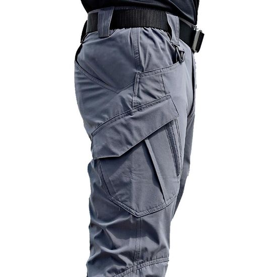 ZITY New Mens Tactical Pants Multiple Pocket Elasticity Commuter Tacitcal Trousers Men Slim Fat Cargo Pant 5XL