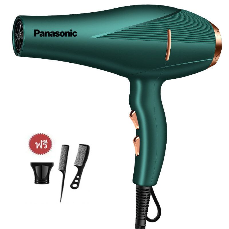 Panasonic ไดร์เป่าผม Hair Dryer (2300W)  ดูแลเส้นผมด้วยแสงสีฟ้าอุณหภูมิคงที่ ปรับความเร็วลม/ลมร้อนและเย็นได้ 3 ระดับ ดีไซน์สวยงาม ด้ามจับสบาย