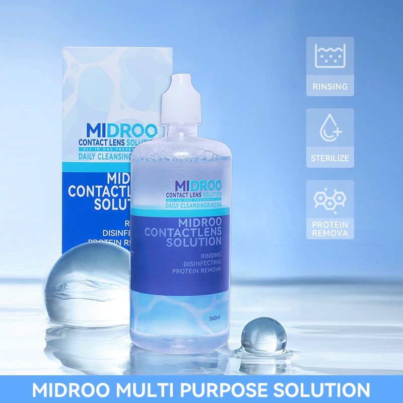 Midroo Lens Solutions น้ำยาล้างคอนแทคเลนส์ ขนาด 60 ml/ 120ml/ 360ml