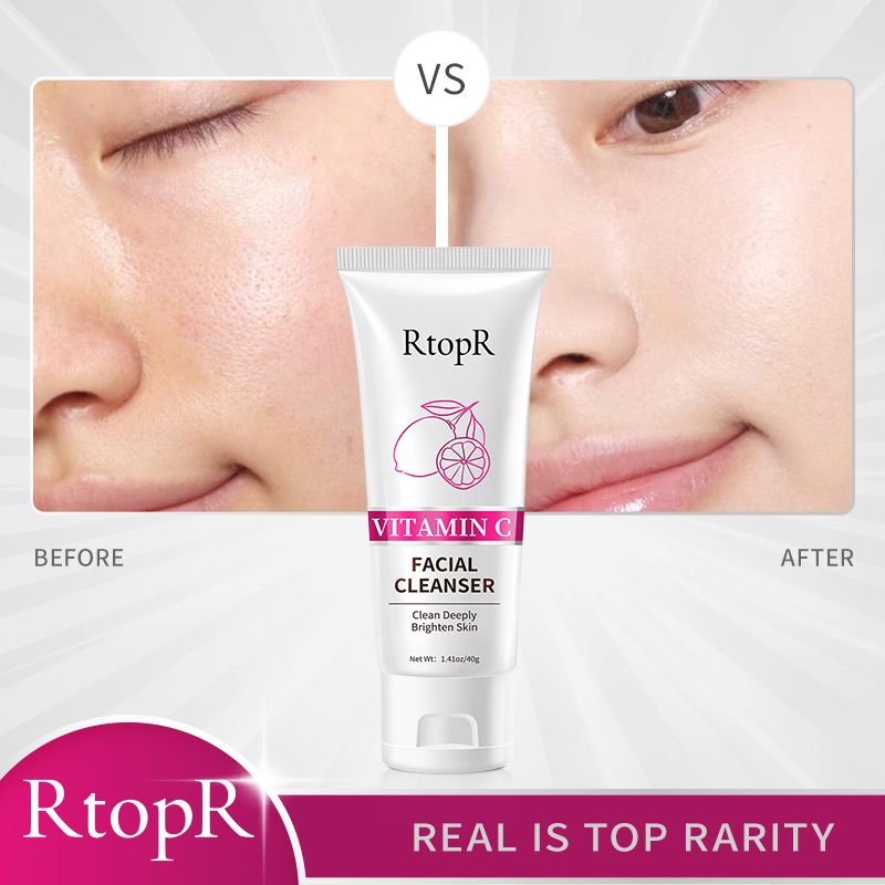 RtopR วิตามินซี เฟเชียล คลีนเซอร์ ให้ความชุ่มชื้น ไวท์เทนนิ่ง ทำความสะอาด VITAMIN C FACIAL CLEANSER