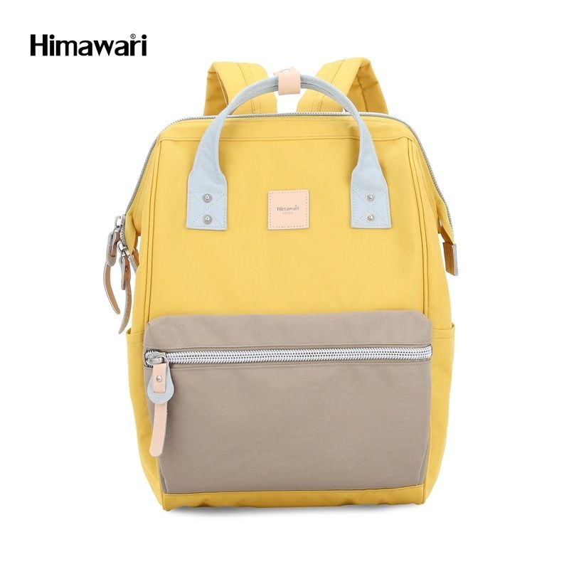 กระเป๋าเป้สะพายหลัง ฮิมาวาริ Himawari Backpack with USB Charging 14" Laptop Compartment 1881 Yellow Khaki