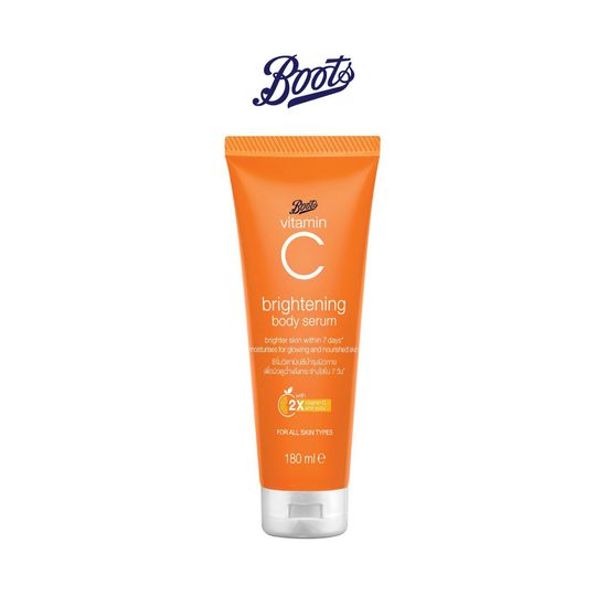 Boots Vitamin C Brightening Body Serum บู๊ทส์ วิตามิน ซี ไบร์ทเทนนิ่ง บอดี้ ซีรั่ม 180มล.