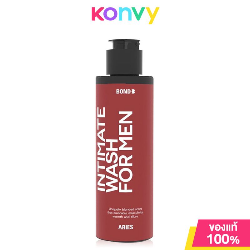 BOND Mens Intimate Wash Aries 130ml บอนด์ ผลิตภัณฑ์ทำความสะอาดเฉพาะที่สำหรับผู้ชาย สูตรอุ่น