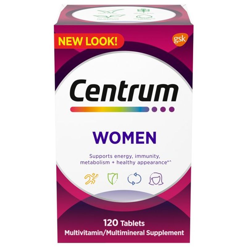 Centrum Multivitamins Women Multimineral Iron Vitamins 120 tablets วิตามินรวมสำหรับผู้หญิง อาหารเสริมหลายชนิด