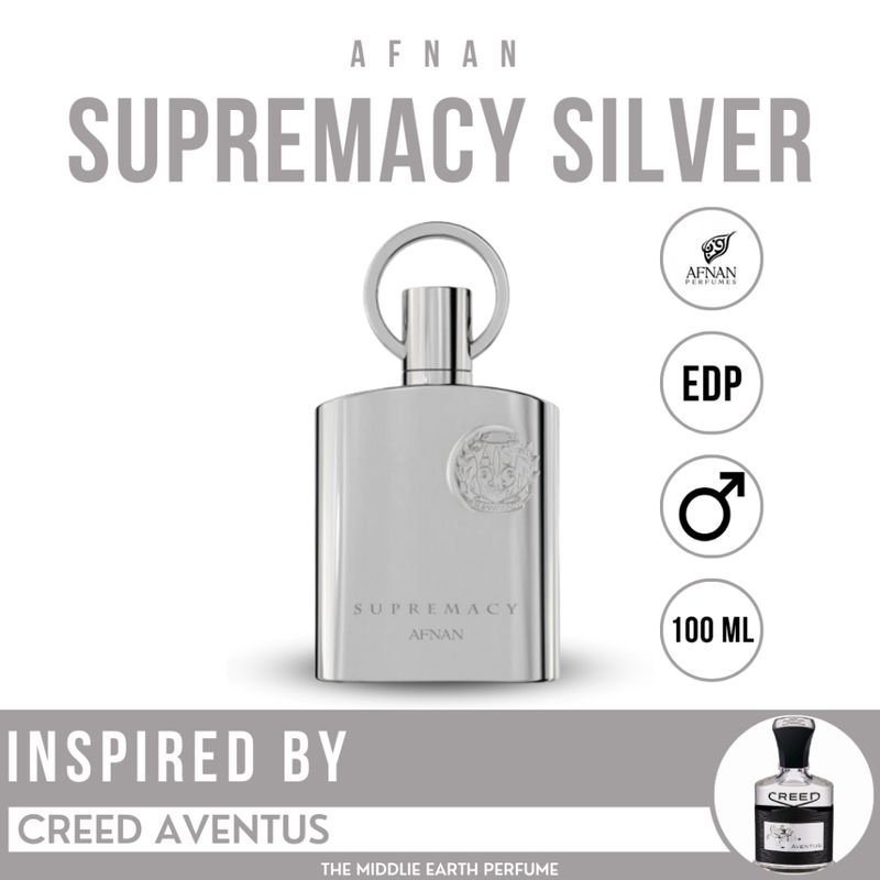 น้ำหอม Afnan Supremacy Silver  ขนาด 100 ml ติดทน หอมนาน ของแท้100% นำเข้าจาก UAE