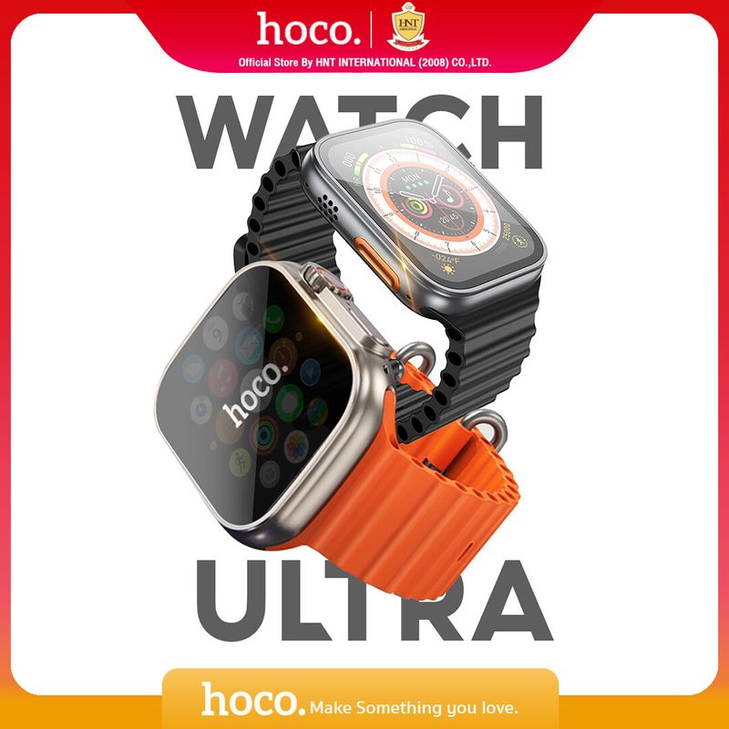 HOCO Y12 Ultra โทรเข้าออกได้ Bluetooth 5.0 Call Smart Watch Sports Fitness Tracker FHD Display 