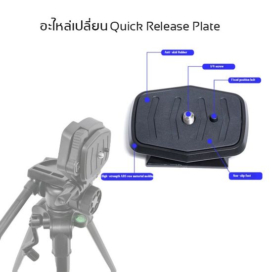 อะไหล่YUNTENGขาตั้งVCT 668 690 880 999 618N ของแท้100% Quick Release Plate กดเลือกก่อนสั่งซื้อ