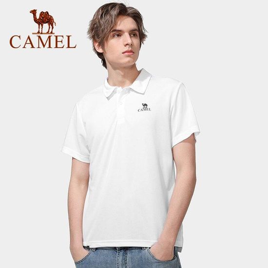 Cameljeans กลางแจ้งผู้ชาย T เสื้อฤดูร้อนสวมใส่เสื้อโปโลผู้ชายผ้าไหมน้ำแข็งเย็นเสื้อยืดกีฬาสั้นแขนสั้น