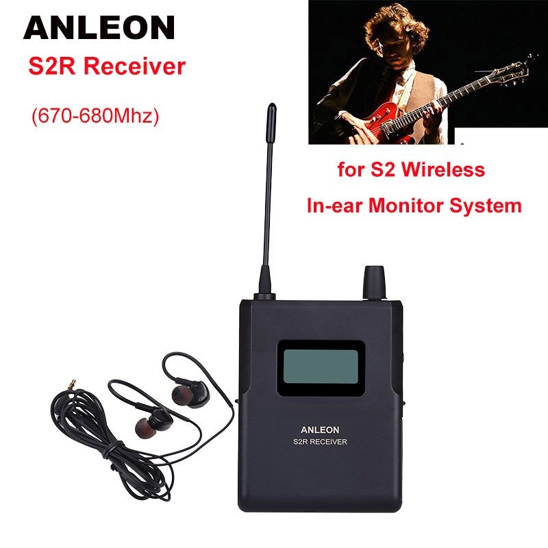 Anleon ตัวรับสัญญาณ S2 สําหรับระบบมอนิเตอร์อินเอียร์ ไร้สาย S2 670-680Mhz