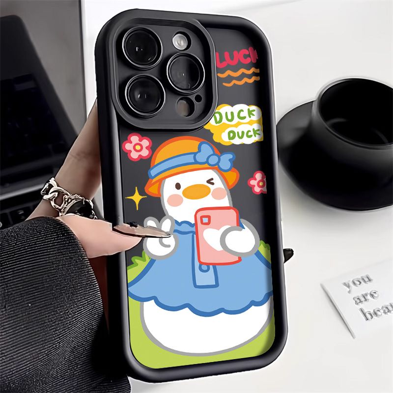 เป็ดน่ารัก Tpu เคสโทรศัพท์คู่รัก For Vivo Y27 Y36 Y02 Y35 Y16 Y02s Y22s V27 V25โปร Y15A Y15S Y21 Y95 Y21s Y20 Y93 Y20S Y50 Y20i Y12s ดวงตานางฟ้า ซิลิโคนนิ่ม เคสโทรศัพท์มือถื เคสสำหรับมือถือ