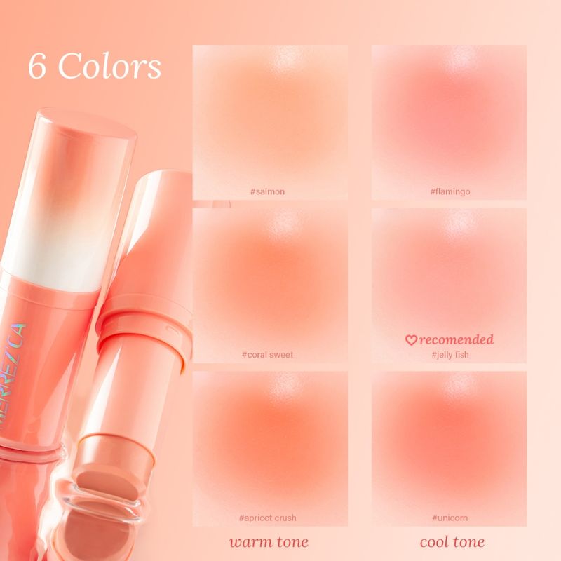 Merrezca Glowing Creamy Blush Stick ครีมบลัชผิวโกลว์ สูตรเบลอผิว