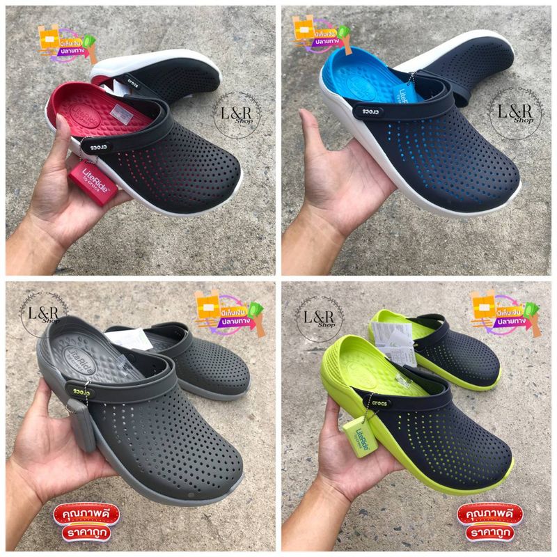 รองเท้าแตะ ลำลองแฟชั่น สไตล์Crocs LiteRide Clog สุดฮิต น้ำหนักเบา ใส่สบาย พร้อมส่ง