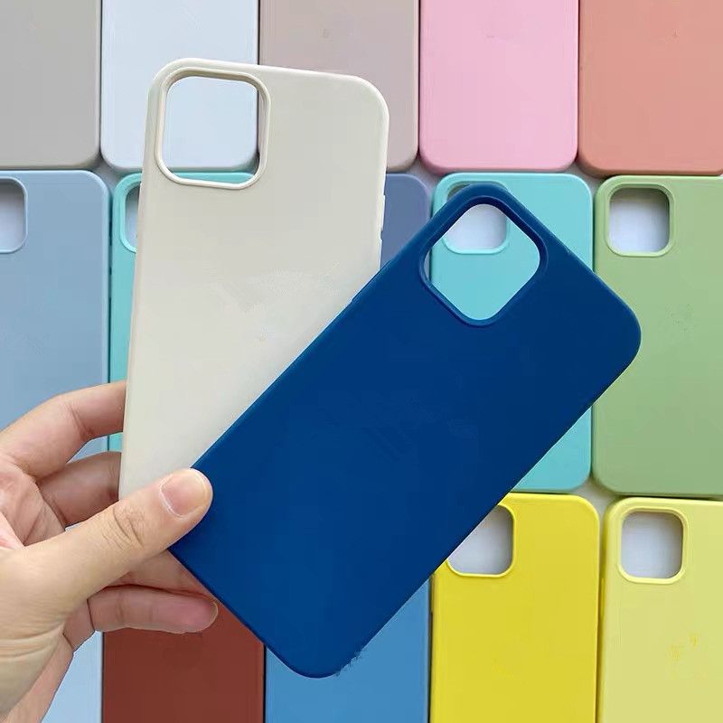 🔥เคสสำหรับไอโฟน🔥เคสซิลิโคน ใช้สำหรับ Phone 12 12 Pro 12 Pro max 12 Mini TPU liquid silicone case เคสโทรศัพท์ซิลิโคน ซิลิโคนสามารถลบรอยเปื้อนของสีได เคส