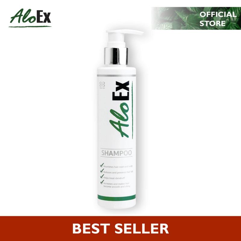 AloEx Original Shampoo 200ml แชมพูลดผมร่วง สร้างผมใหม่ สำหรับผมธรรมดา ผมมัน-เหงื่อออกง่าย