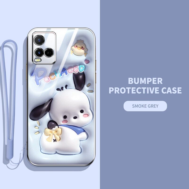 YBD2023ใหม่3D ลูกอมเคสโทรศัพท์สำหรับหญิงสาวน่ารักสำหรับ Vivo Y21A Y21E Y21T Y21S Y21 2021 Y33S Y33T แม่นยำเคสกล้องมียอดนิยม V2110 V2140 V2135 V2109 โทรศัพท์ฝาครอบฟรีแรนยาล