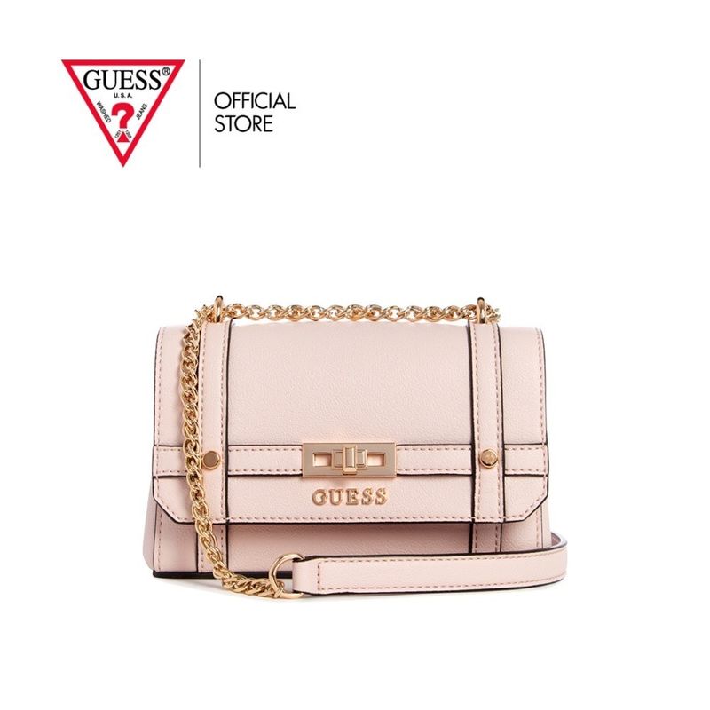 GUESS กระเป๋าสะพายสะพายไหล่ รุ่น BG886278 EMILEE MINI CONVERTIBLE XBODY FLAP สีชมพู